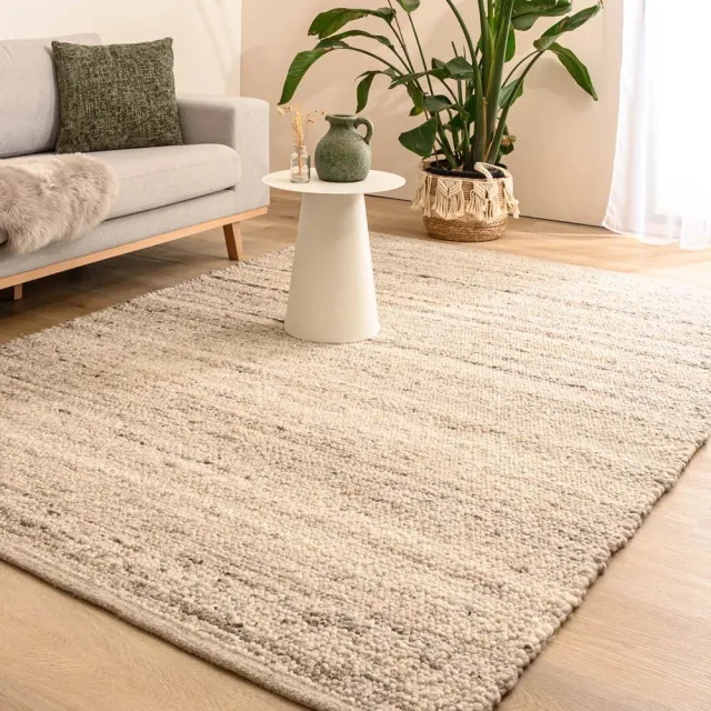 Nordic Weavers Wollen vloerkleed - Tinn grijs 140x200