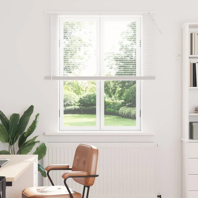 vidaXL Venetiaanse jaloezie Wit 150 x 120 cm 25 mm PVC