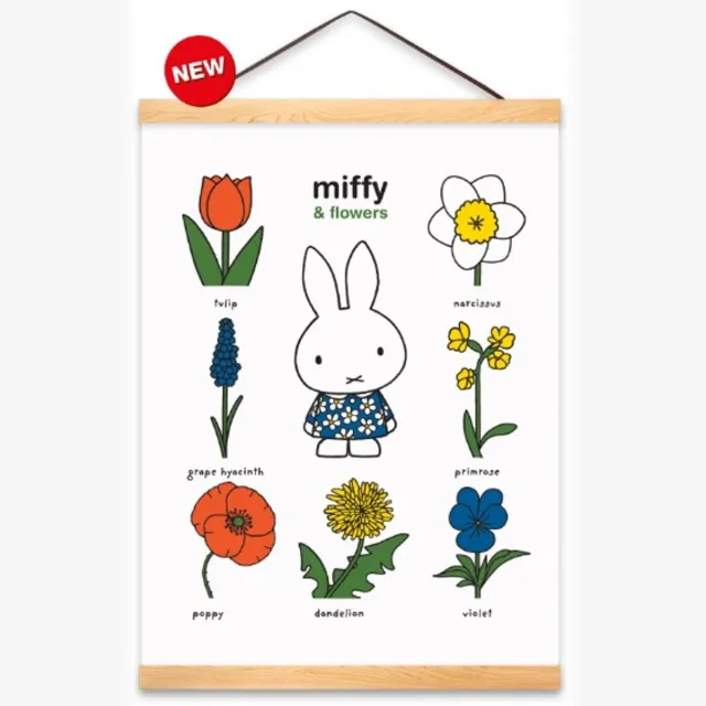 Nijntje Poster A3 nijntje en bloemen, Nijntje poster, Nijntje, Poster van nijntje Multi