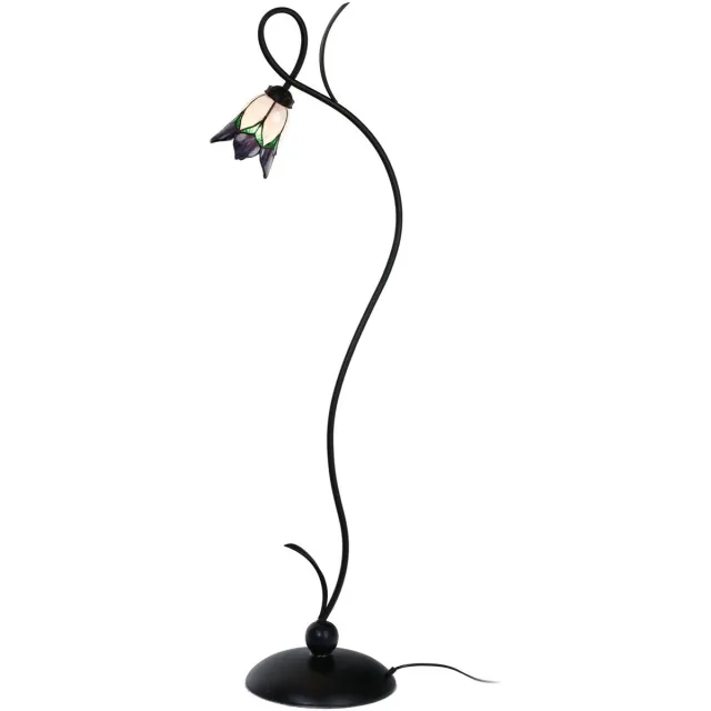 Coloured by Art Tiffany Vloerlamp Lovely Flower Purple - Art Deco Trade Paars