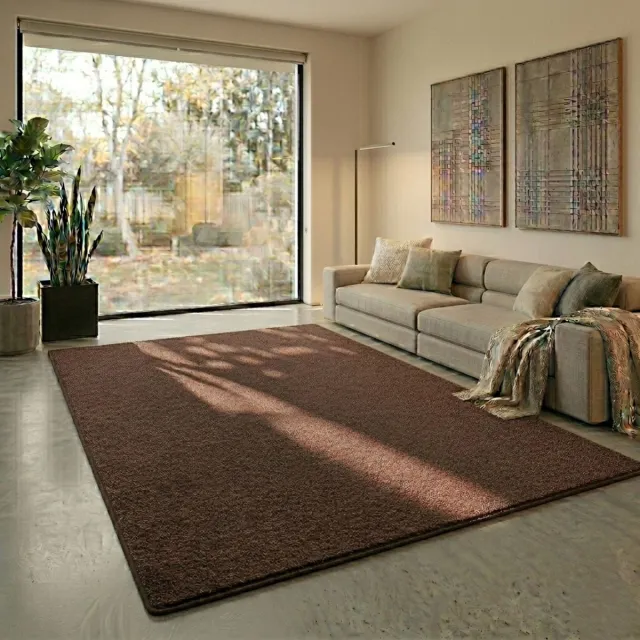 Floordirekt Velours Tapijt op - Loper met Zachte Fluwelen Pool - Aarde - 66 x 400 cm - Luxe, Comfortabel & Onderhoudsvriendelijk - Verkrijgbaar in Verschillende Maten voor Hal, Keuken & Woonruimte Bruin