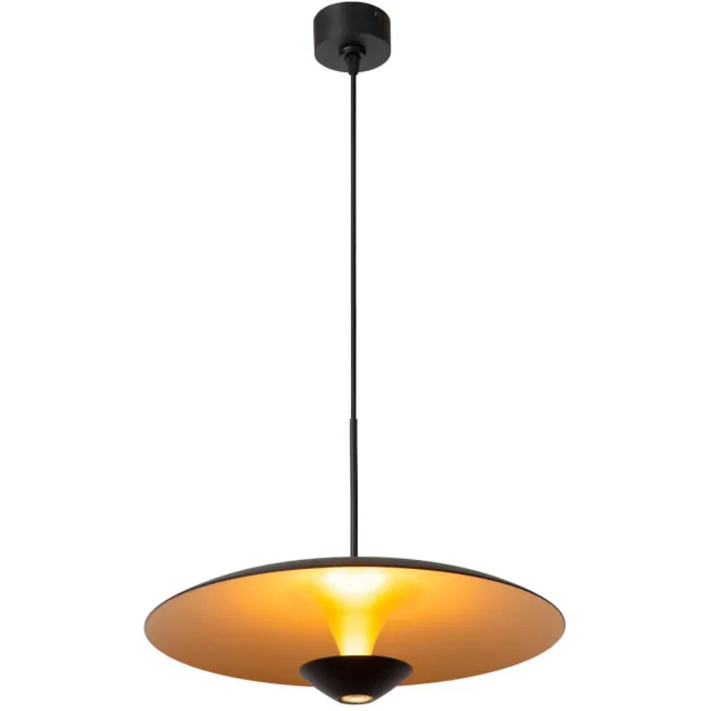 Lucide dimbare LED hanglamp Ø40 cm - zwart