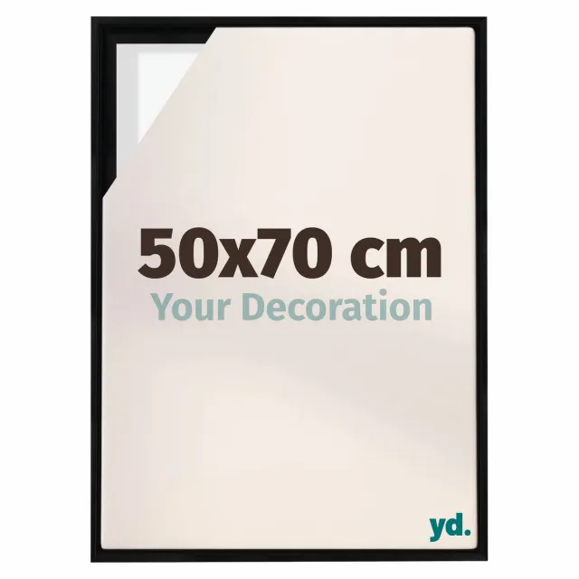 yd. yd, Baklijst 50x70 cm Zwart Mat - Lijst voor Canvasdoek - MDF Lyon