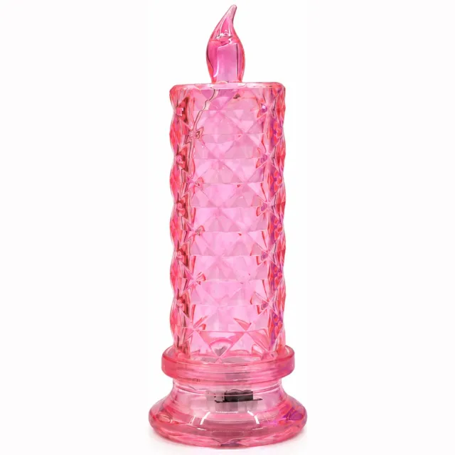 SWGOTA led kaarsen - rode kaarslamp met voet, groot model van 6,3 x 18,3 cm, voor slaapkamerdecoratie, in bedrukte doos Rood