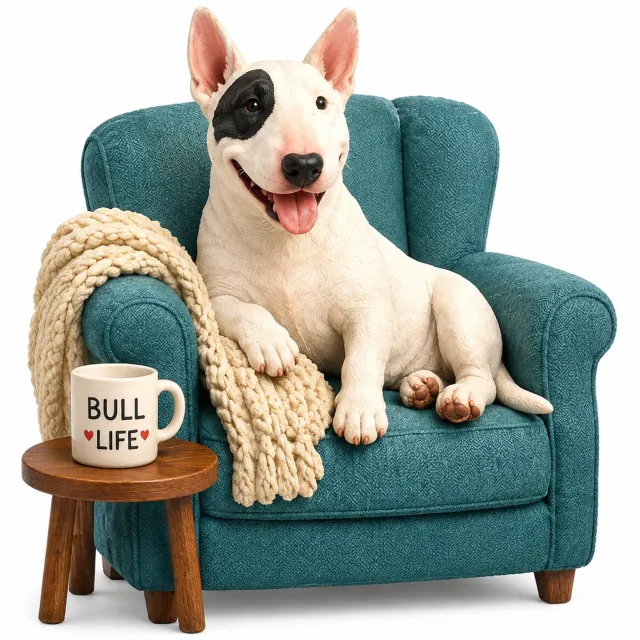 SWGOTA Bullterrier adventskalender met 24 platte acrylhangers - kerstdecoratie in cadeauverpakking Multicolor