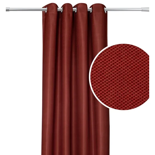home style Kant en Klaar Gordijn – Verduisterend – Met Ringen – 135x260 cm – Blauwgrijs rood