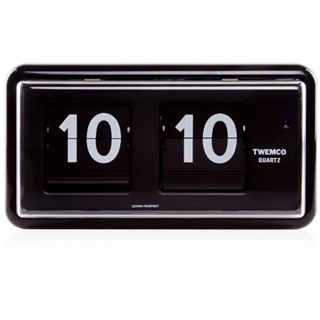 Twemco Flipklok | QT-30 | Zwart | Flip Clock | Flip Klok | Retro Klok | Digitale Klok | Digitale Wandklok | Digitale Tafelklok | Digitale Klok Op Batterijen | Vintage Klok | Retro | Long life Mechanism