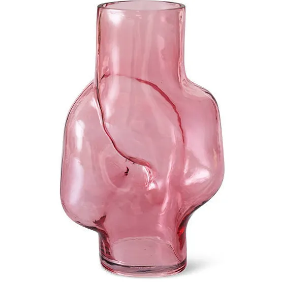 HKLIVING vaas Gleam (32x15 cm) roze