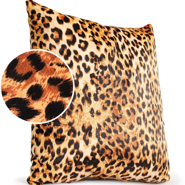 ANRO Jaguar Sierkussen 50x50 cm - Velours - Inclusief vulling Oranje