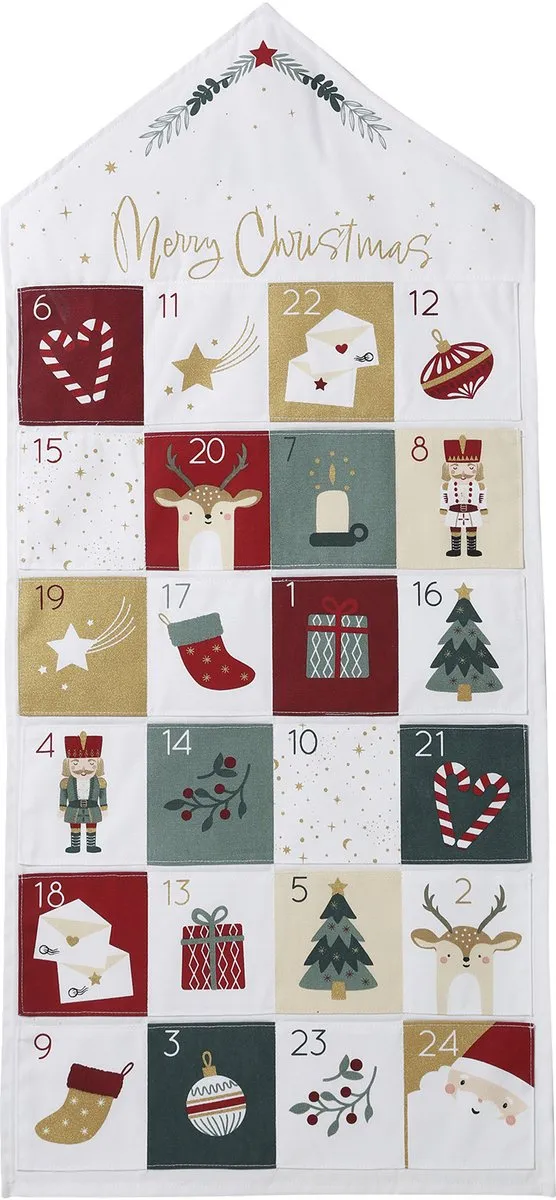 vertbaudet Adventskalender Merry Christmas Multicolor