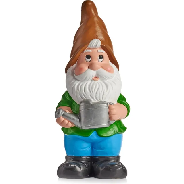 IBERGARDEN Tuinkabouter Beeldje Dwerg met Bruine Muts - Keramiek - 24,5 cm