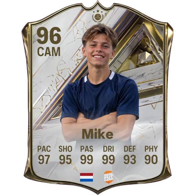 Real FUT Card Gepersonaliseerde Voetbalkaart - Eigen Foto - FC 27 Icon - 20 x 29 cm wit
