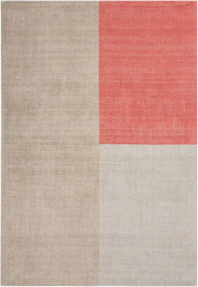 Eazy Living Easy Living - Blox-Rug-Coral Vloerkleed - 160x230 - Rechthoek - Laagpolig Tapijt - Modern - Meerkleurig