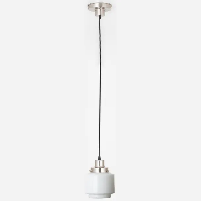 Coloured by Art Hanglamp aan snoer Getrapte Cilinder Small 20's Matnikkel - Art Deco Trade