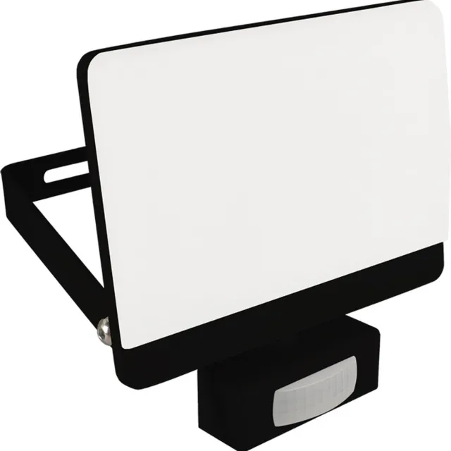 STRÜHM BRYZA - LED Bouwlamp 50 Watt met Sensor - LED Schijnwerper - Daglicht Wit 4000K - Mat Zwart - Aluminium
