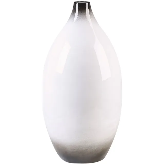 Beliani BAEZA - Decoratieve vaas - Wit - Terracotta