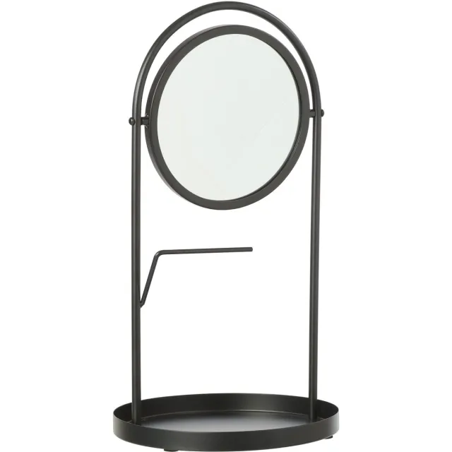 J-Line spiegel + juwelenhouder - ijzer - zwart - large