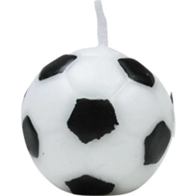 Lily Deco Kaarsen voetbal (6 stuks) Zwart