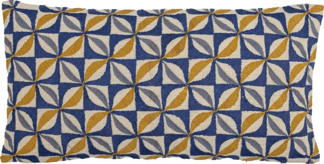 Creative Collection Fillippa Cushion, Blue, Cotton Blauw
