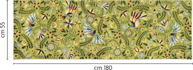 Excelsa Antislip Loper Excelsa Mexican Flowers Jacquard Veelkleurig 55x180 cm