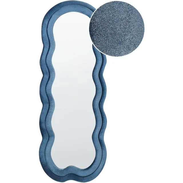 Beliani LACS - Wandspiegel - Blauw - MDF
