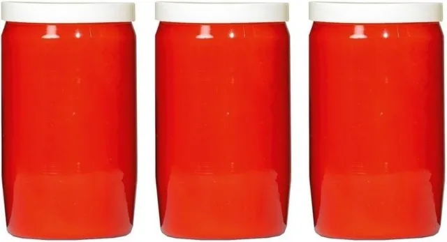 Spaas Grafkaars/gedenklicht - 3x - rood - 7 x 15 cm - 6 dagen brandtijd