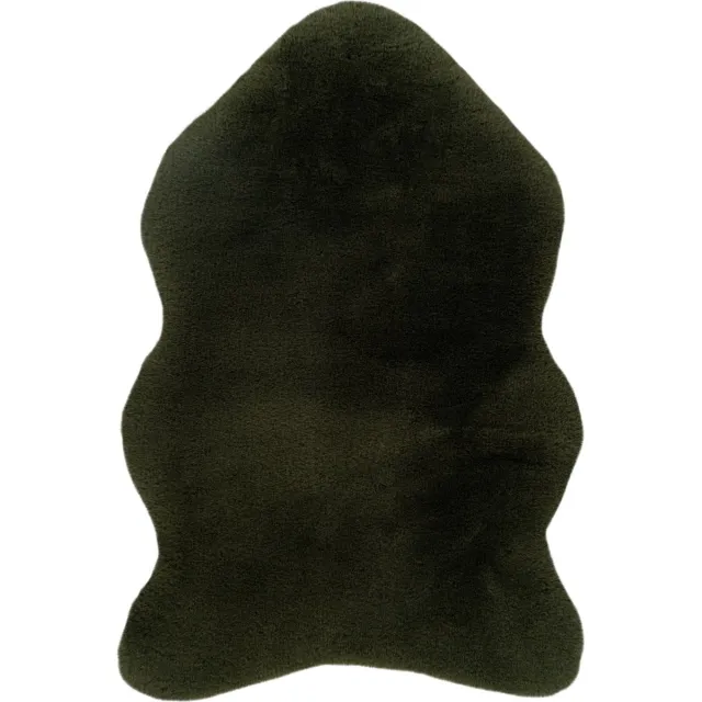 Lalee Heaven Shape - vloerkleed - Superzacht - Hoogpolig - schapenvacht - Imitatievacht - Fluffy Vacht - 60x90 cm- donker groen