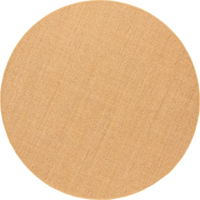 Snapstyle Vloerkleed Sisal Natuur Rond Goud
