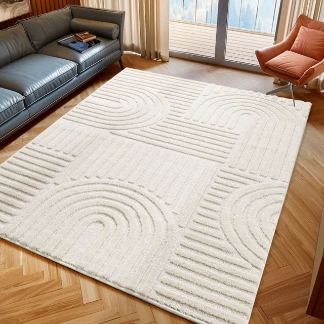 TapisTrend Designer tapijt Room 200x290 cm Binnenkleed, crèmekleurig, van jute, voor de woonkamer, duurzaam en slijtvast, antislip