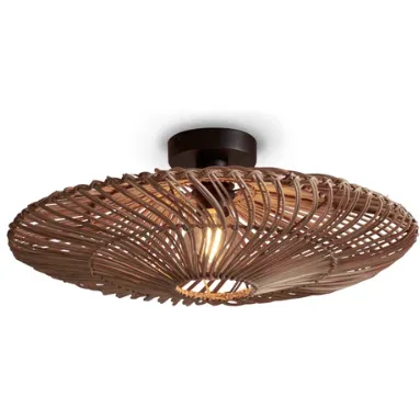 Good&Mojo Plafonniere Zanzibar L rotan/plat dia.55xh.14cm. naturel