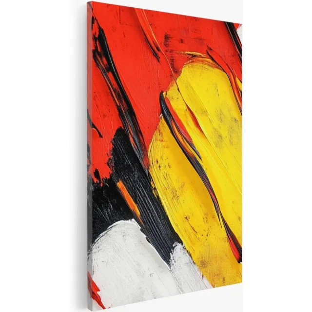 Saammp Canvas Schilderij - Grof - Kleurijk - Abstract - 40x50 - Foto op canvas - Wanddecoratie - Muurdecoratie Woonkamer - Slaapkamer decoratie - Canvas Print Multicolor
