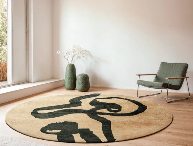 Louis de Poortere Wasbaar Binnen & Buiten Vloerkleed - 235 x 340 cm - Louis De Poortere Ribbon Garden Spirit - Laagpolig Tapijt - Gerecycled PET - Made in Belgium - Circulair Groen