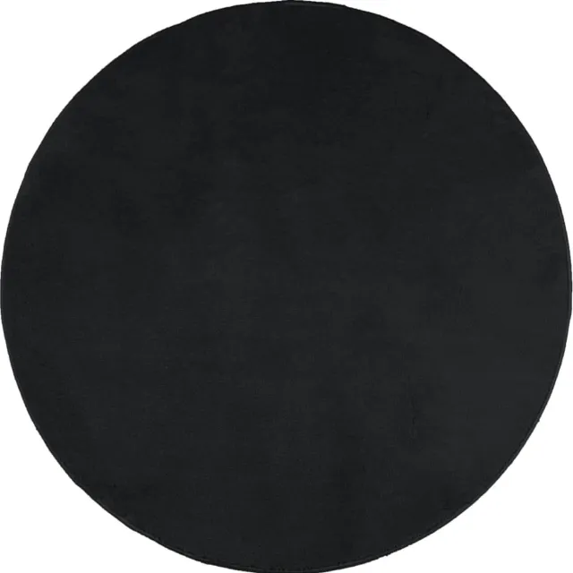 vidaXL Vloerkleed - OVIEDO - laagpolig - Ø - 120 - cm - zwart