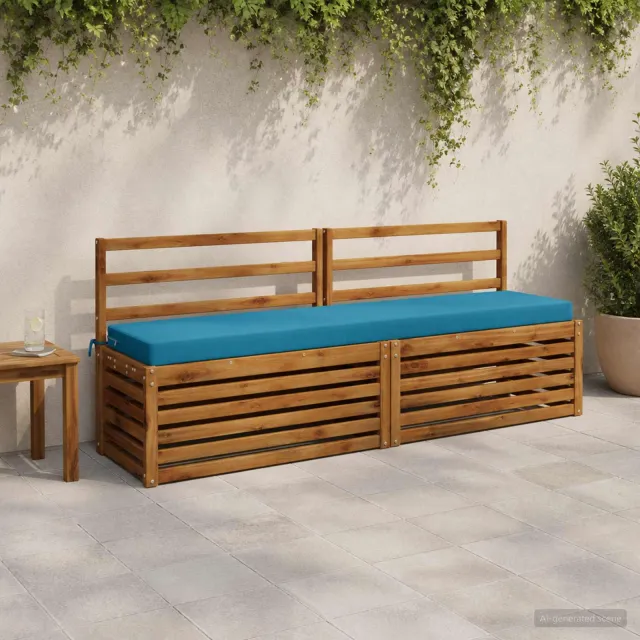 vidaXL Bankkussen SOEST 100% Polyester Lichtblauw 180 x 40 x 8 cm blauw