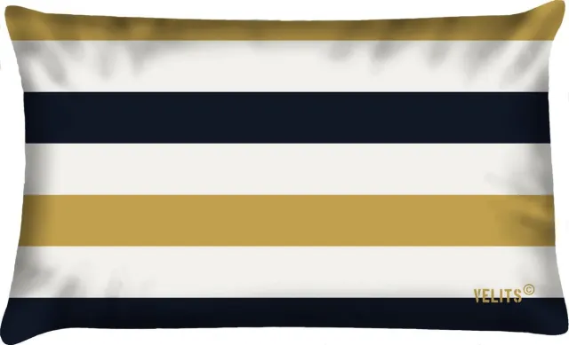 Velits outdoor Sierkussen - Buitenkussen Truly Classic Navy Goudbruin Waterafstotend 40x60cm Bootkussen Admiraal donkerblauw