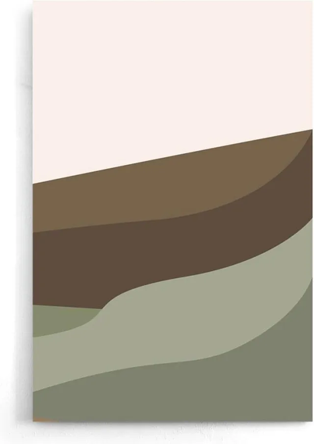 Walljar Abstract Mountains III - Muurdecoratie - Poster Multi