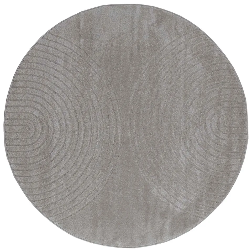 vidaXL Binnen kleed GALATI Grijs Ø 160 CM Polyester
