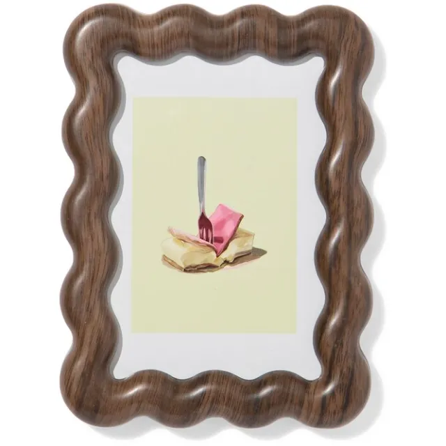HEMA Fotolijst 10x15cm hout golf (donkerbruin)