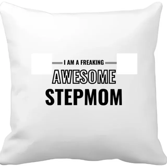 Akyol i am a freaking awesome stepmom Kussen hoes - Mama - de meest geweldigste stiefmoeder - moeder cadeautjes - moederdag - verjaardagscadeau - verjaardag - cadeau - geschenk - kado - gift - moeder artikelen - 40 bij 40 cm Multicolor
