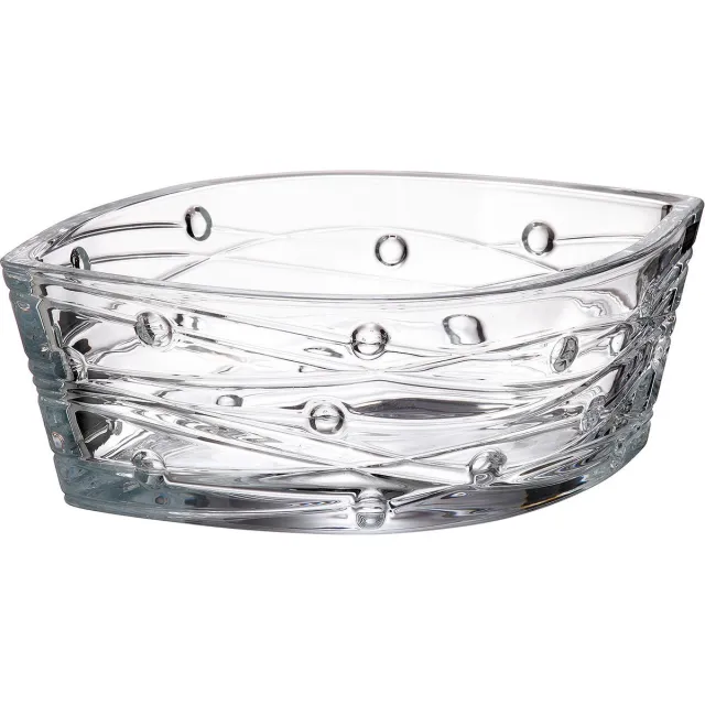 Crystalite Bohemia Mooie aparte schaal LABYRINT - BOHEMIA KRISTAL - Crystalite vaas LABYRINT 20 cm Transparant