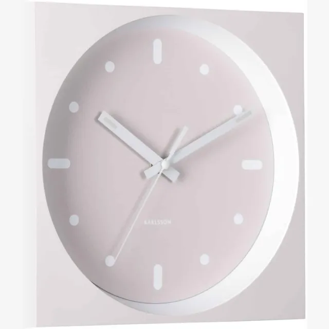 Karlsson Wandklok Incesante Square - Warmgrijs - Ø25cm - Wandklok Modern