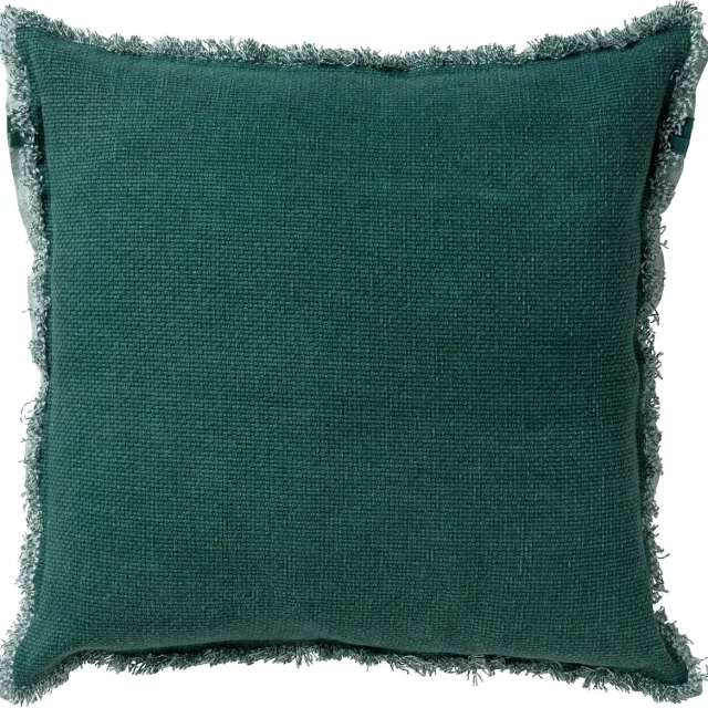 Dutch Decor BURTO - Kussenhoes 45x45 cm - gewassen katoen - Sagebrush Green - groen - met rits - zonder binnenkussen Blauwgroen