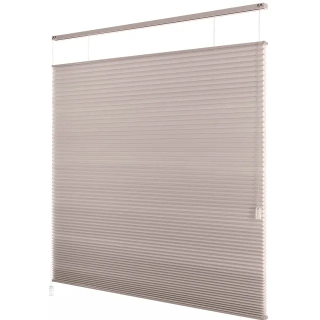 Dutchblinds Plisségordijnen - lichtdoorlatend - Beige - 40 x 250 cm - Raamdecoratie op maat