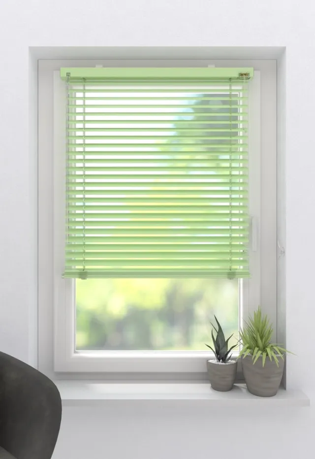 DTCH Aluminium Jaloezie Fine - 25 mm - Green - 120 x 175 Groen