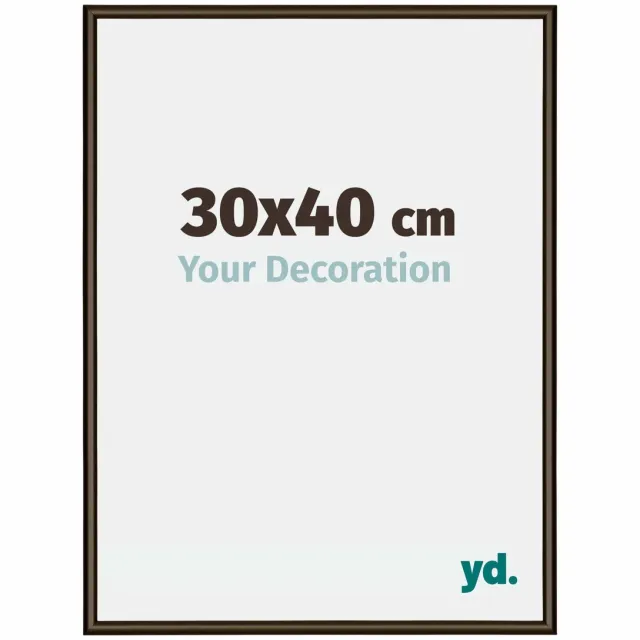 yd. Your Decoration - Fotolijst 30x40 cm - Aluminium - Walnoot Structuur - New York