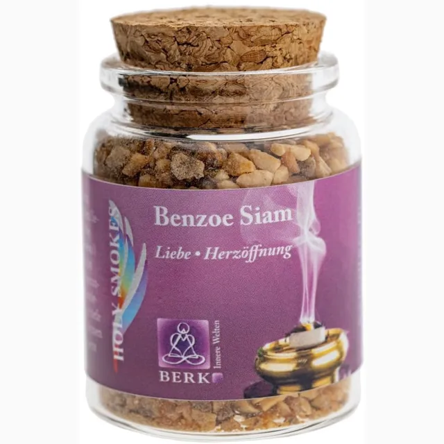 BERK Wierookhars Benzoë Siam in Glas zwart