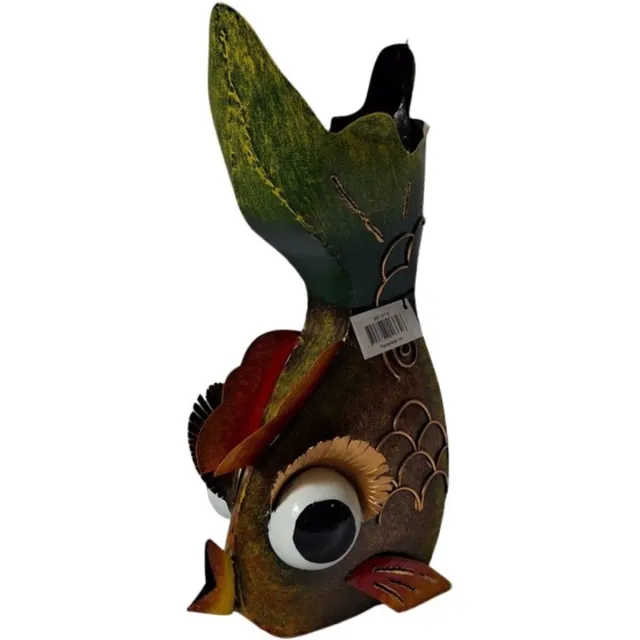 Art Bizniz Plantenbak Vis, Metaal, Tuindecoratie, Art Bizniz, BW24116, 20x14x39cm Bruin