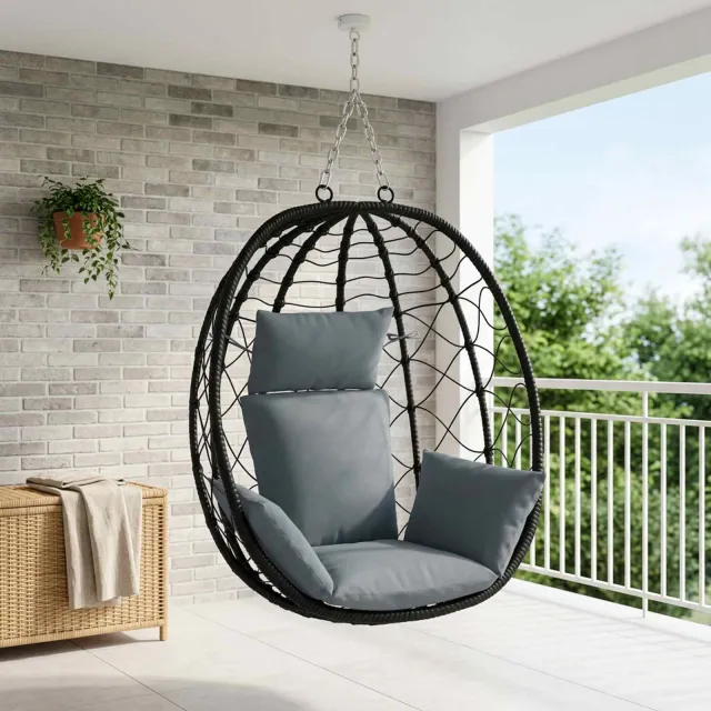 vidaXL Adirondack Kussen PUTTEN 100% Polyester Blauw 60 x 145 x 10 cm