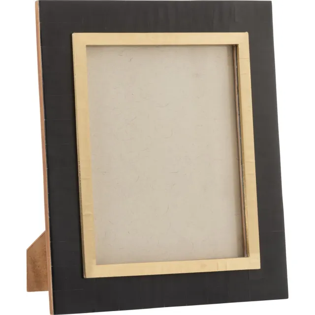 J-Line Fotokader 20X25 Hout/Glas Zwart/Goud Large