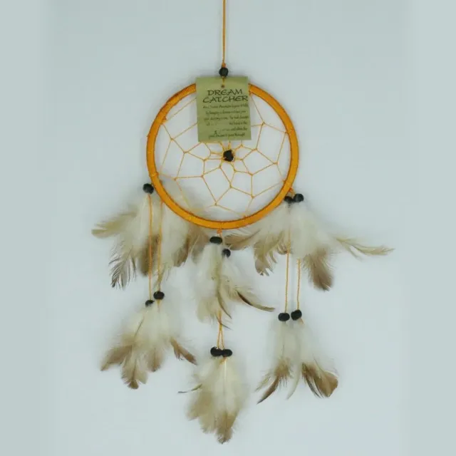Zus & Zo Dromenvanger / Dreamcatcher Ø12cm zonder kleintjes - oranje